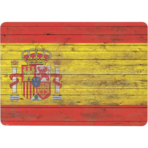 Spain Flag Dark Wood Surface Laptop Studio Skin